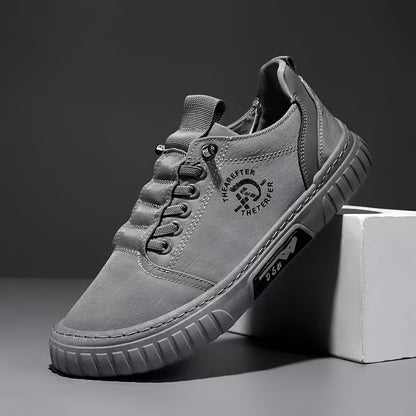 Zapatillas Casuales Transpirables para Hombre - Antideslizantes, Cómodas con Cordones, de Lona con Tela Duradera y Diseño de Bloques de Color Estiloso, Ideales para Actividades al Aire Libre, Jogging, Caminar, Viajes, Regalos de Navidad y Cumpleaños