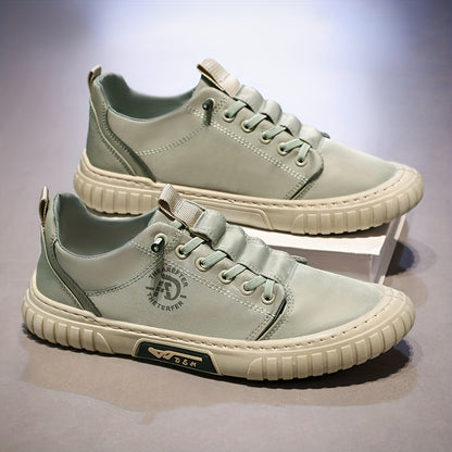 Zapatillas Casuales Transpirables para Hombre - Antideslizantes, Cómodas con Cordones, de Lona con Tela Duradera y Diseño de Bloques de Color Estiloso, Ideales para Actividades al Aire Libre, Jogging, Caminar, Viajes, Regalos de Navidad y Cumpleaños