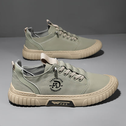 Zapatillas Casuales Transpirables para Hombre - Antideslizantes, Cómodas con Cordones, de Lona con Tela Duradera y Diseño de Bloques de Color Estiloso, Ideales para Actividades al Aire Libre, Jogging, Caminar, Viajes, Regalos de Navidad y Cumpleaños