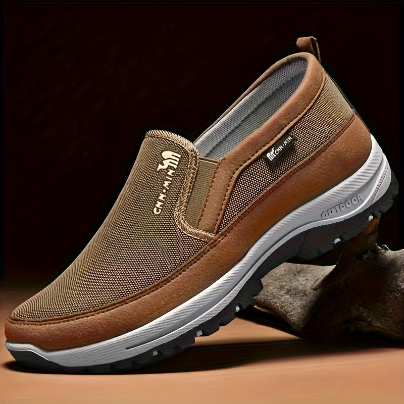 Mocasines Cómodos Antideslizantes para Hombre | Zapatos Casuales Transpirables de Color Sólido Tejidos a Mano, Suela Gruesa Ligera para Actividades al Aire Libre en Todas las Estaciones y Comodidad Diaria